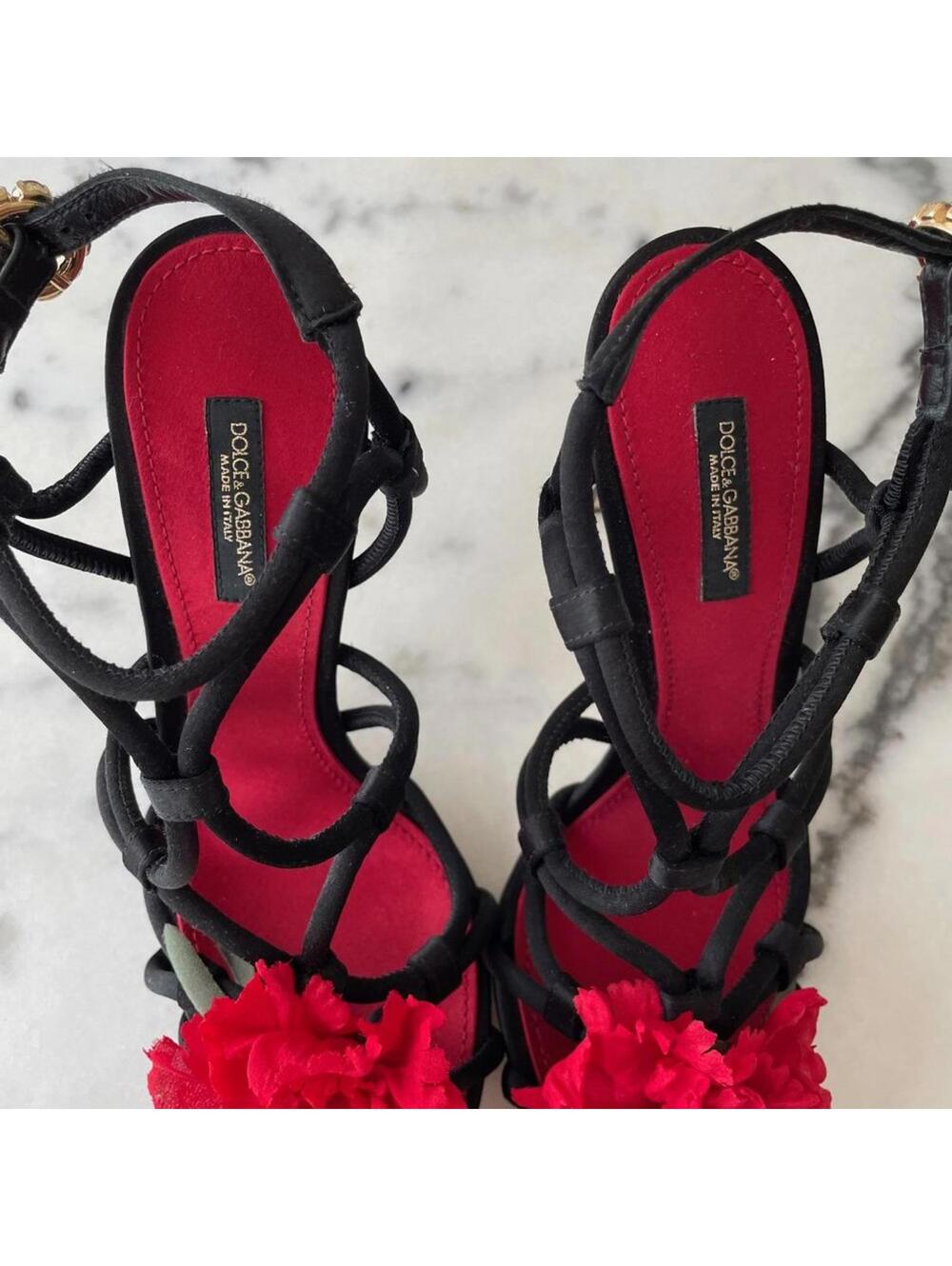 Dolce & Gabbana Black and Red Heels - Picture 4 of 9
